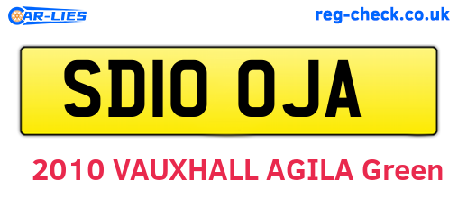 SD10OJA are the vehicle registration plates.