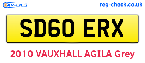 SD60ERX are the vehicle registration plates.