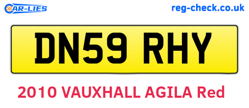 DN59RHY are the vehicle registration plates.