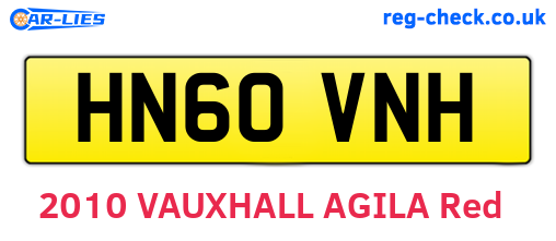 HN60VNH are the vehicle registration plates.