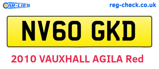 NV60GKD are the vehicle registration plates.