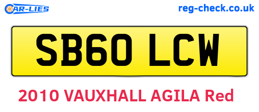 SB60LCW are the vehicle registration plates.