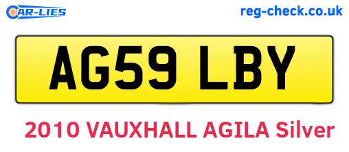 AG59LBY are the vehicle registration plates.