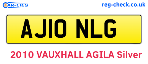 AJ10NLG are the vehicle registration plates.