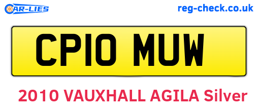 CP10MUW are the vehicle registration plates.