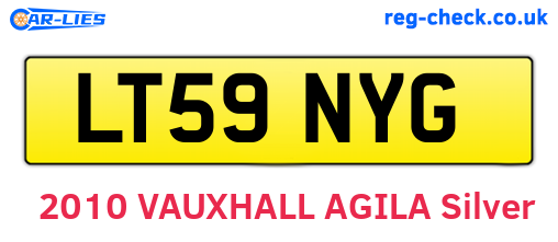 LT59NYG are the vehicle registration plates.