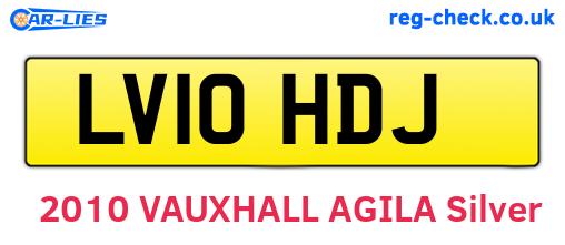 LV10HDJ are the vehicle registration plates.