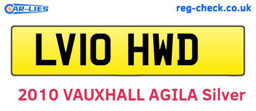 LV10HWD are the vehicle registration plates.