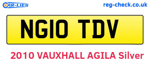 NG10TDV are the vehicle registration plates.