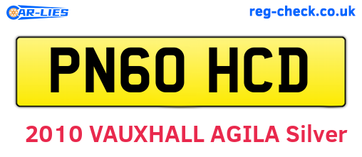 PN60HCD are the vehicle registration plates.