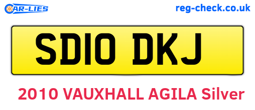 SD10DKJ are the vehicle registration plates.