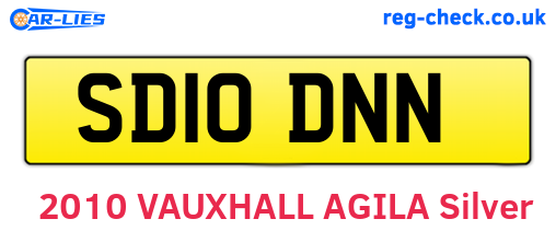 SD10DNN are the vehicle registration plates.