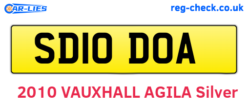 SD10DOA are the vehicle registration plates.