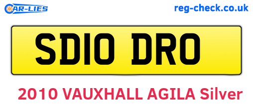 SD10DRO are the vehicle registration plates.