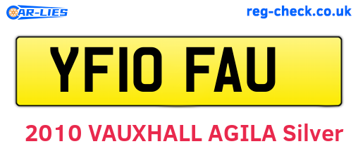 YF10FAU are the vehicle registration plates.