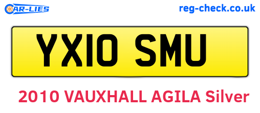 YX10SMU are the vehicle registration plates.