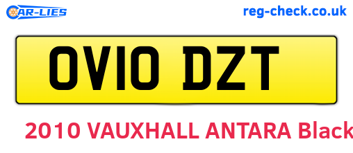 OV10DZT are the vehicle registration plates.
