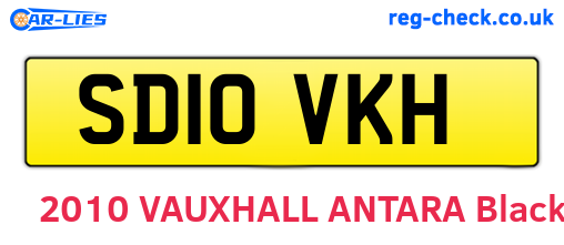 SD10VKH are the vehicle registration plates.