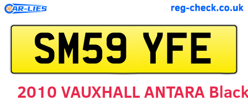 SM59YFE are the vehicle registration plates.