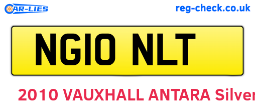 NG10NLT are the vehicle registration plates.