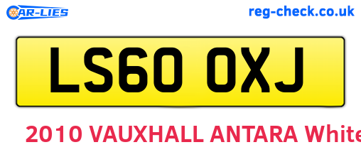 LS60OXJ are the vehicle registration plates.