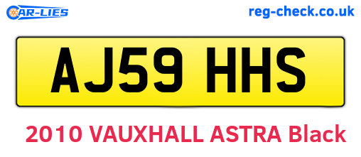 AJ59HHS are the vehicle registration plates.