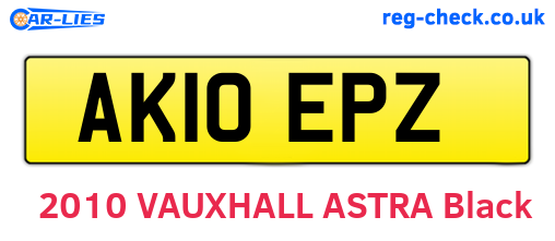 AK10EPZ are the vehicle registration plates.