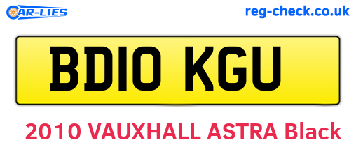 BD10KGU are the vehicle registration plates.