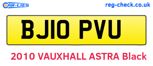 BJ10PVU are the vehicle registration plates.