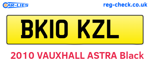 BK10KZL are the vehicle registration plates.