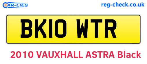 BK10WTR are the vehicle registration plates.