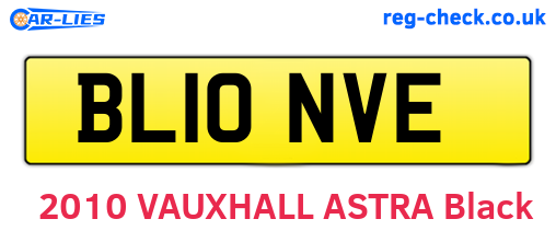 BL10NVE are the vehicle registration plates.
