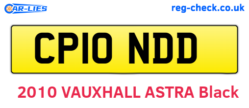 CP10NDD are the vehicle registration plates.