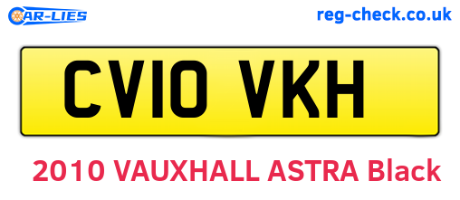 CV10VKH are the vehicle registration plates.