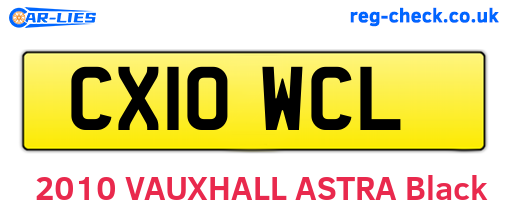 CX10WCL are the vehicle registration plates.