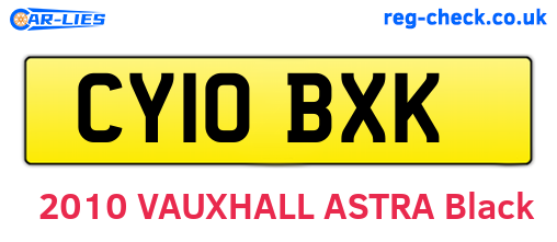 CY10BXK are the vehicle registration plates.