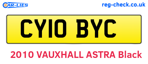 CY10BYC are the vehicle registration plates.