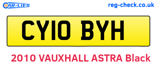 CY10BYH are the vehicle registration plates.