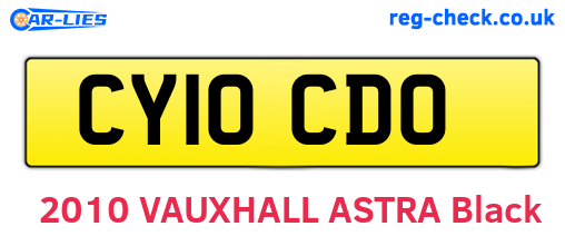CY10CDO are the vehicle registration plates.