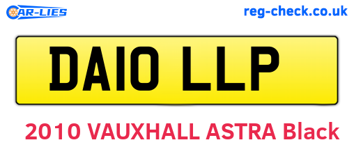 DA10LLP are the vehicle registration plates.
