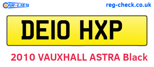 DE10HXP are the vehicle registration plates.