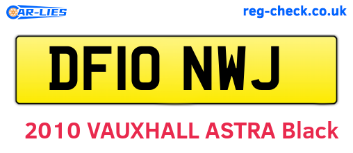 DF10NWJ are the vehicle registration plates.