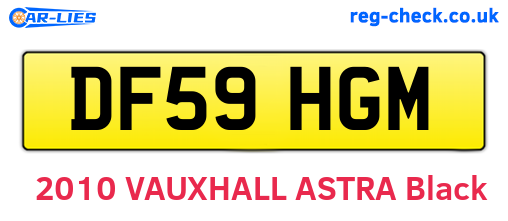 DF59HGM are the vehicle registration plates.