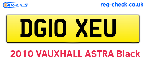 DG10XEU are the vehicle registration plates.