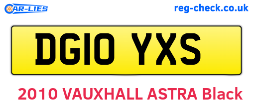 DG10YXS are the vehicle registration plates.