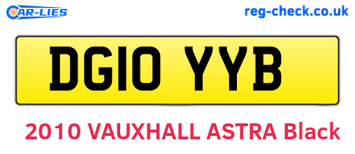 DG10YYB are the vehicle registration plates.