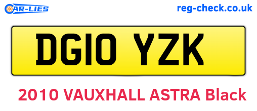 DG10YZK are the vehicle registration plates.