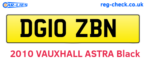 DG10ZBN are the vehicle registration plates.