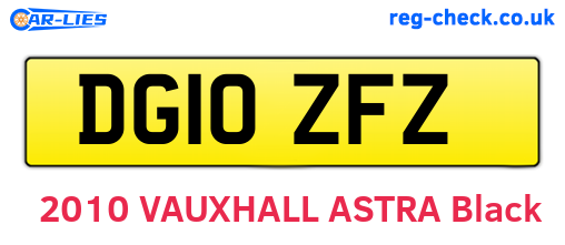 DG10ZFZ are the vehicle registration plates.