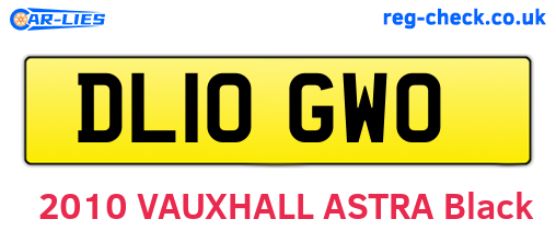 DL10GWO are the vehicle registration plates.